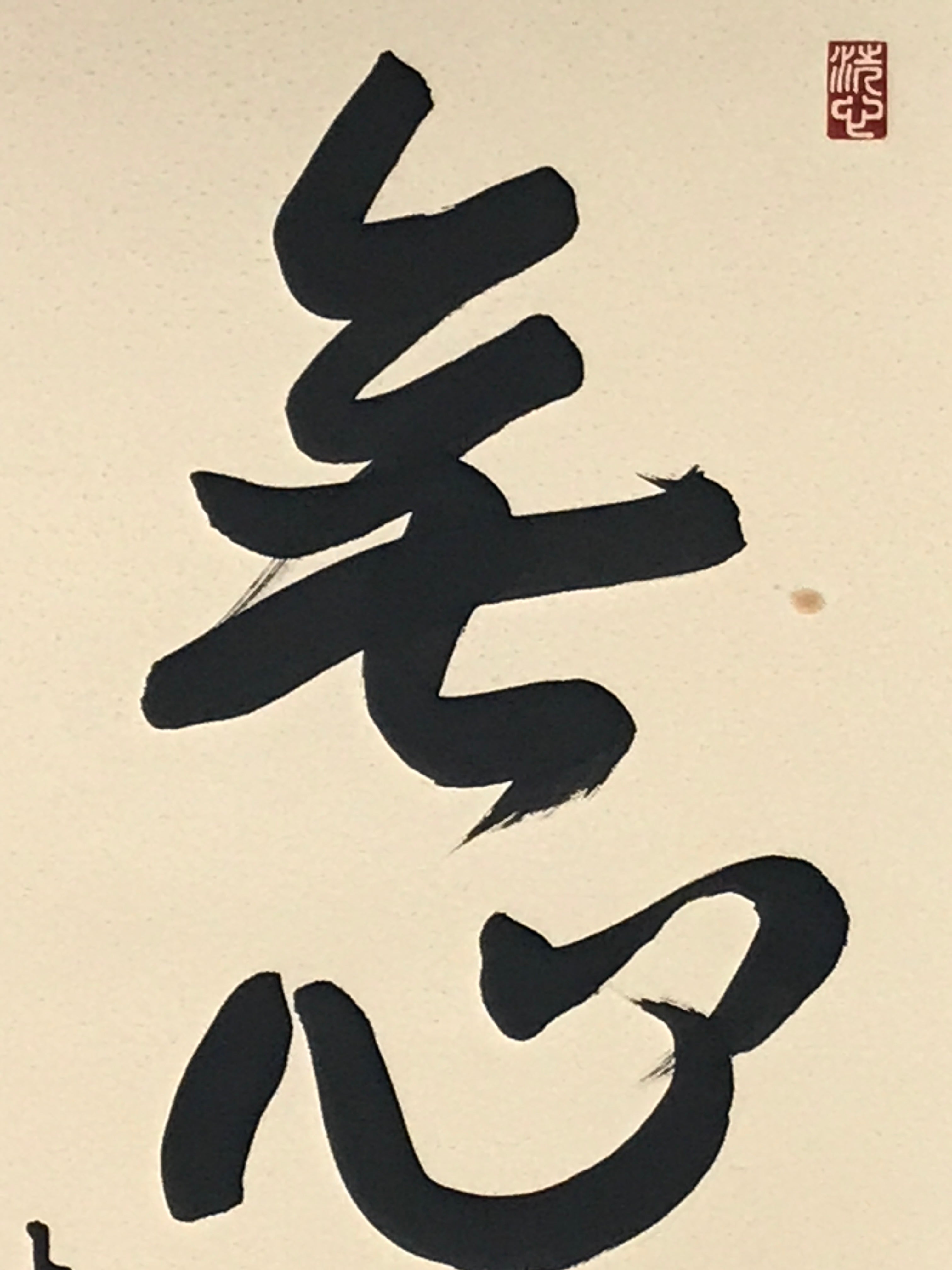 Japanese Hanging Scroll Kakejiku Vtg Buddhist Zen Words Calligraphy Kanji KJ223-AD - Scroll-chidorivintage.com