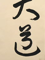 Japanese Hanging Scroll Kakejiku Vtg Buddhist Zen Words Calligraphy Kanji KJ223-AD - Scroll-chidorivintage.com