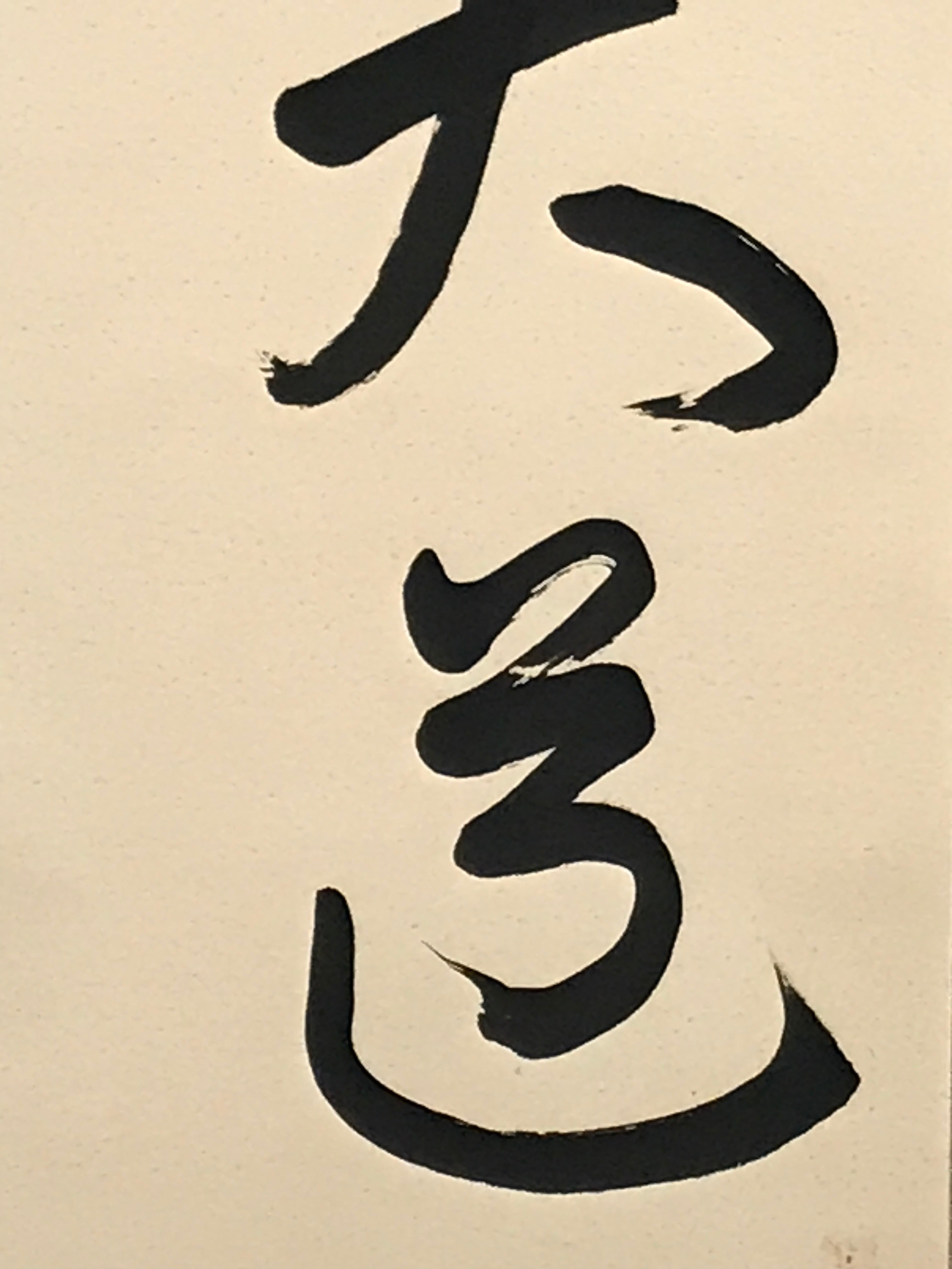 Japanese Hanging Scroll Kakejiku Vtg Buddhist Zen Words Calligraphy Kanji KJ223-AD - Scroll-chidorivintage.com