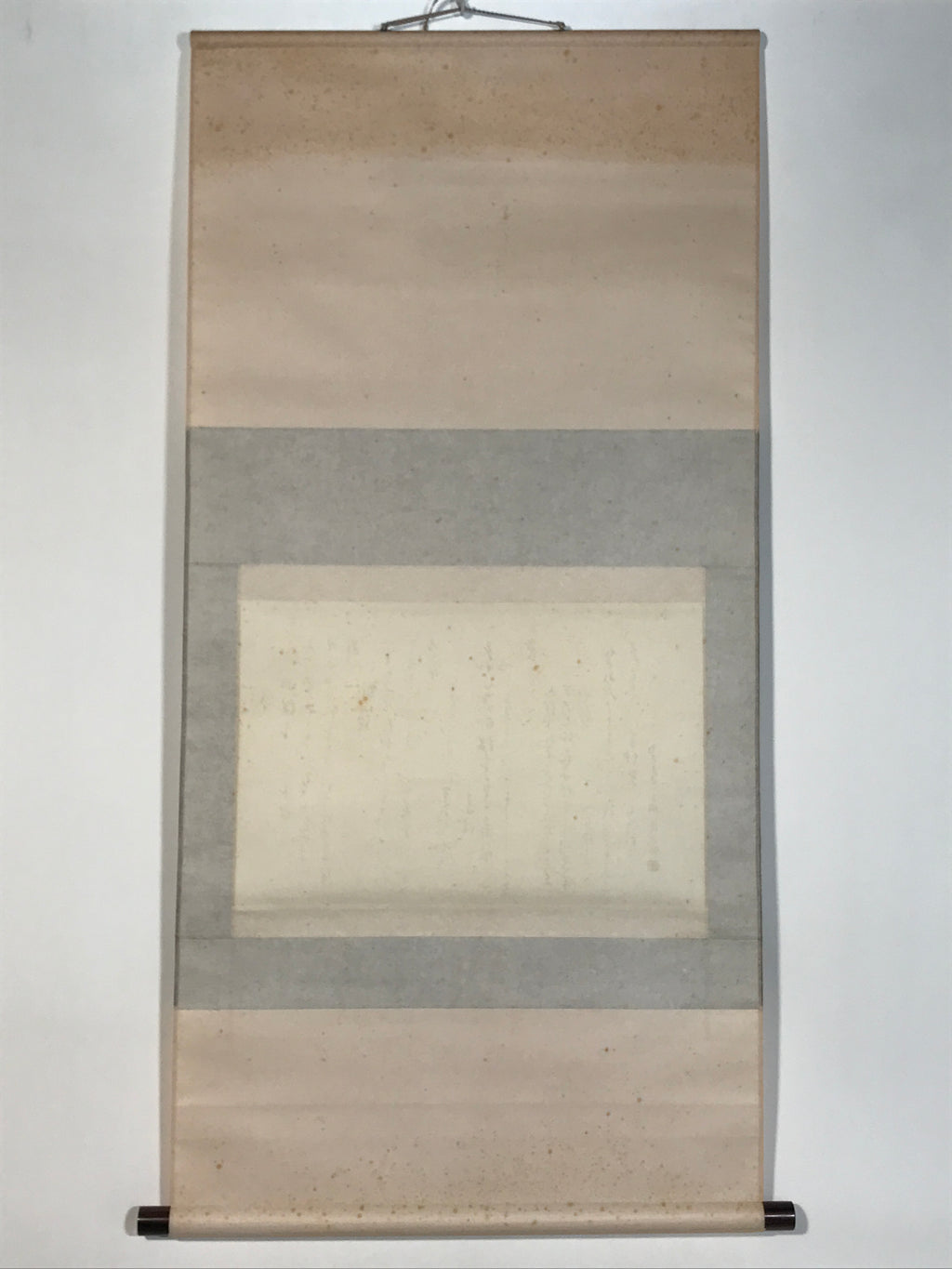 Japanese Hanging Scroll Vtg Kakejiku Poetry Wild Sakura Flower Calligraphy KJ225-AD - Scroll-chidorivintage.com
