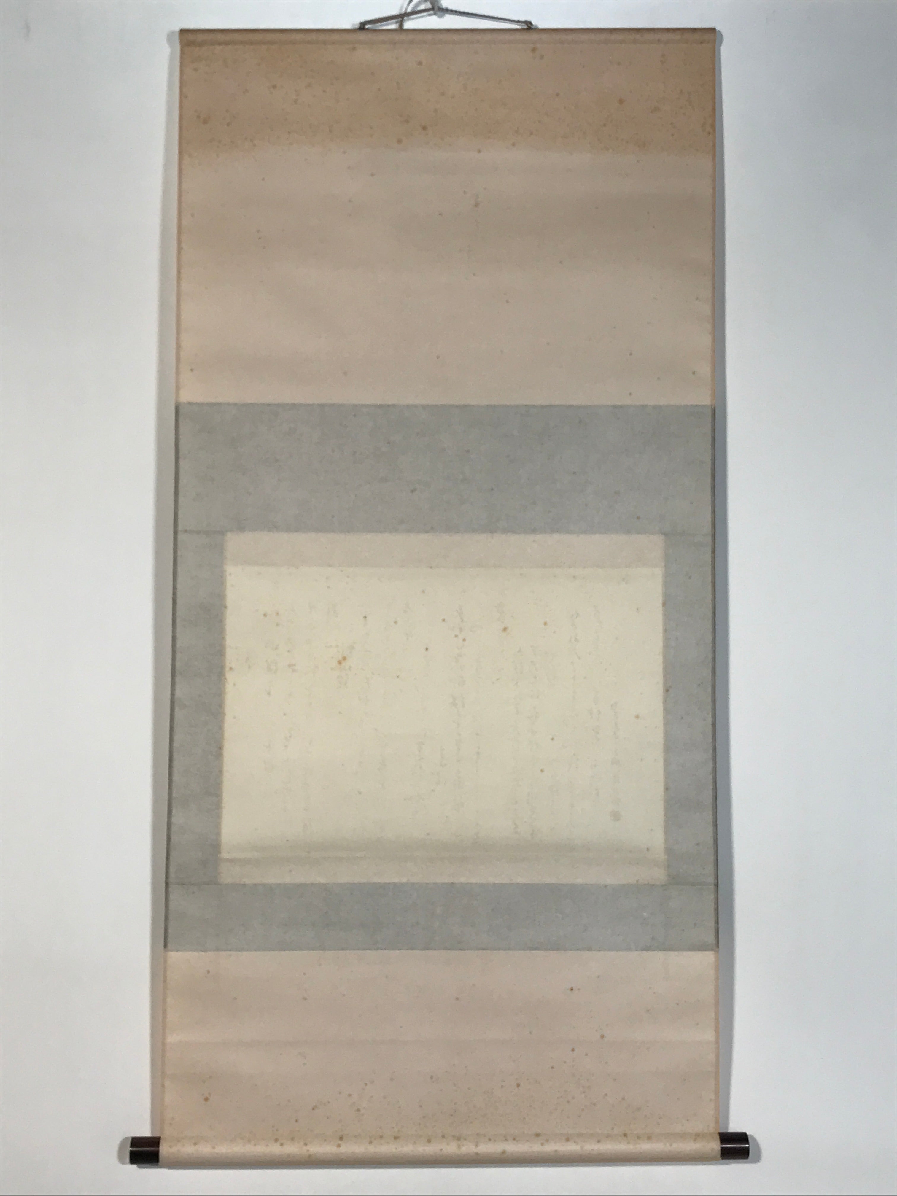 Japanese Hanging Scroll Vtg Kakejiku Poetry Wild Sakura Flower Calligraphy KJ225-AD - Scroll-chidorivintage.com