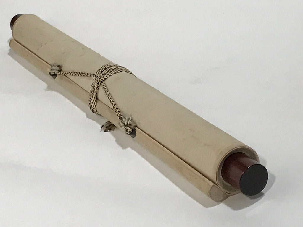 Japanese Hanging Scroll Kakejiku Vtg Weeping Plum Tree Blossoms Ume Poem KJ226-AD - Scroll-chidorivintage.com