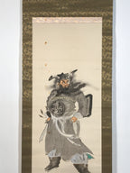Japanese Hanging Scroll Kakejiku Vtg Portrait Shoh Ki Demon Queller Color KJ228-AD - Scroll-chidorivintage.com