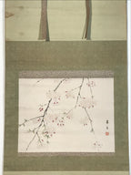 Japanese Hanging Scroll Kakejiku Vtg Sakura Cherry Blossoms Flower Color KJ230-AD - Scroll-chidorivintage.com