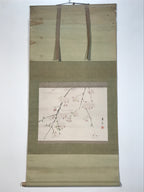 Japanese Hanging Scroll Kakejiku Vtg Sakura Cherry Blossoms Flower Color KJ230-AD - Scroll-chidorivintage.com