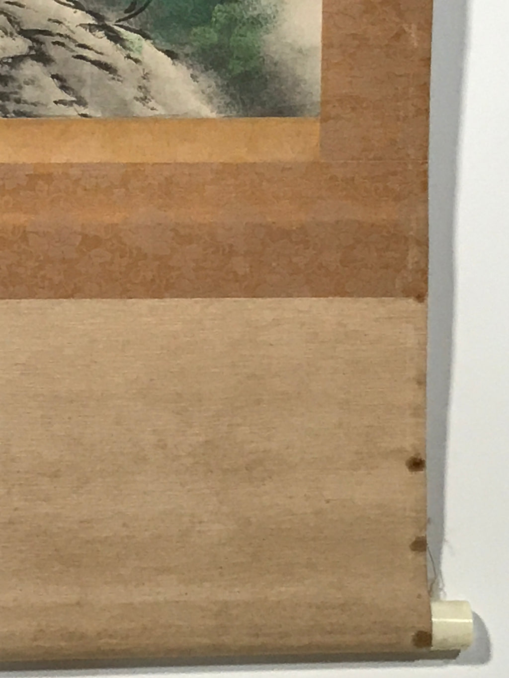 Japanese Hanging Scroll Kakejiku Vtg Mountain River Landscape Sansui Color KJ240-AD - Scroll-chidorivintage.com