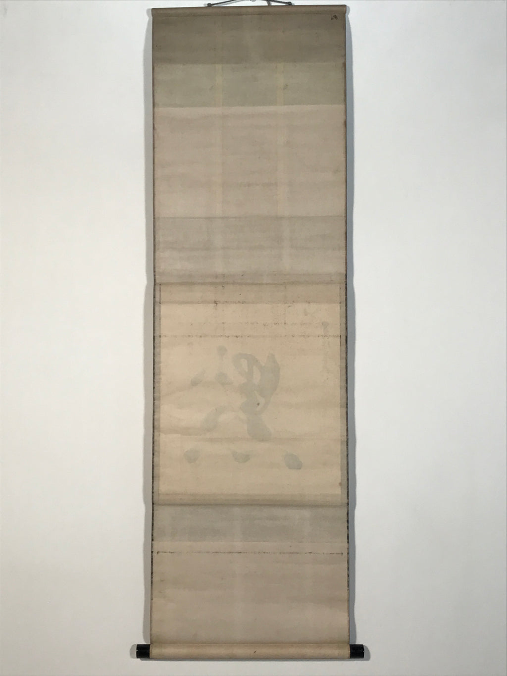 Japanese Hanging Scroll Vtg Kakejiku Become Silence Calligraphy Black Ink KJ241-AD - Scroll-chidorivintage.com