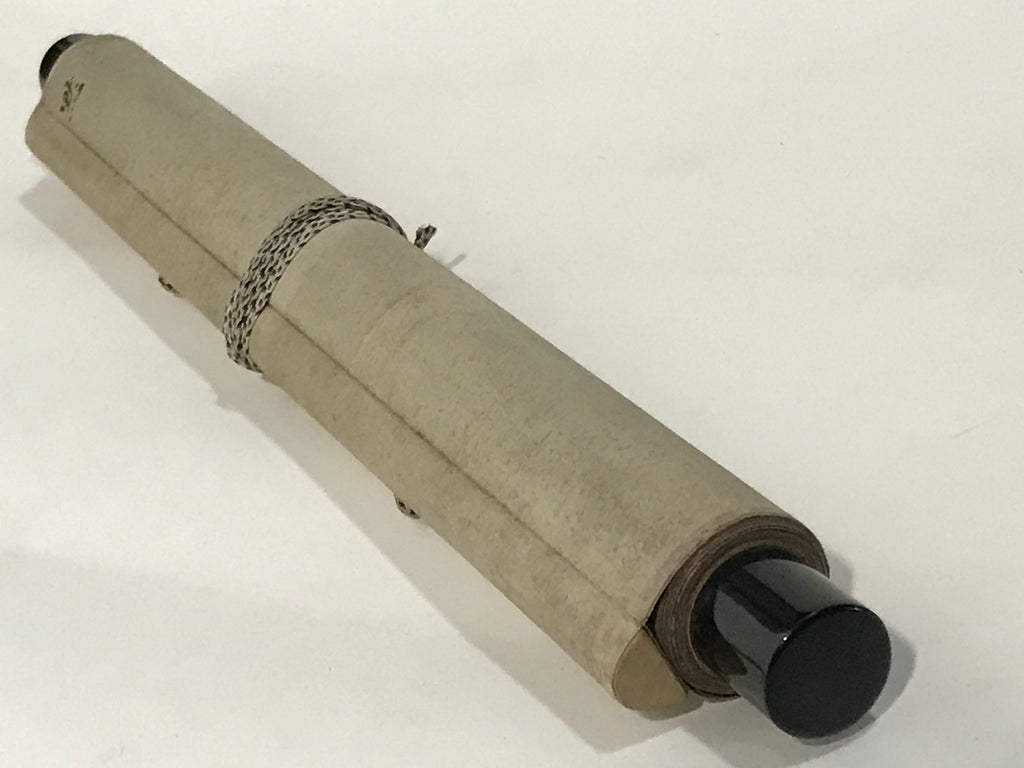 Japanese Hanging Scroll Vtg Kakejiku Become Silence Calligraphy Black Ink KJ241-AD - Scroll-chidorivintage.com