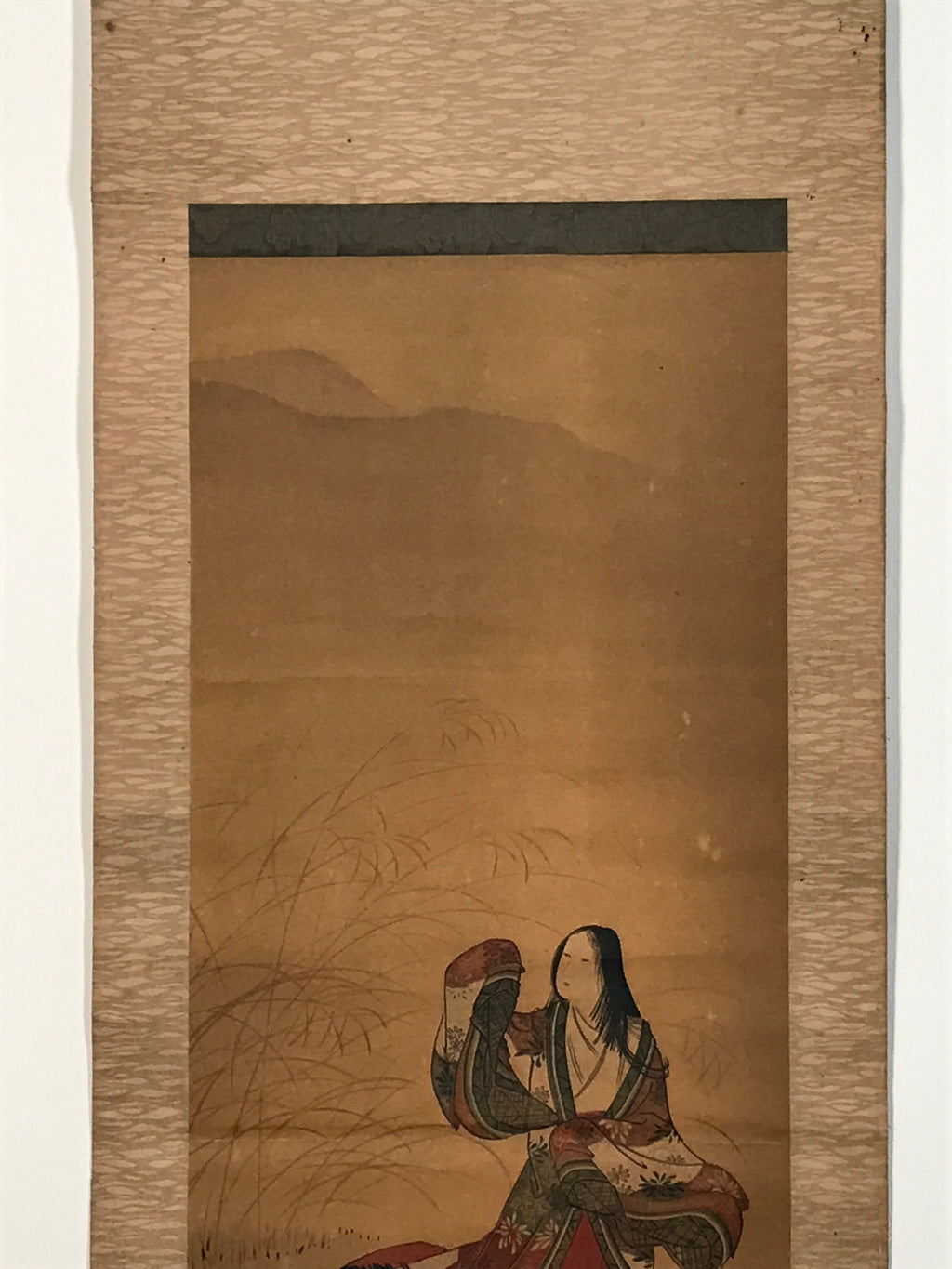 Japanese Hanging Scroll Vtg Kakejiku Ono No Komachi Poetess Portrait Color KJ244-AD - Scroll-chidorivintage.com