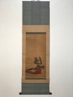 Japanese Hanging Scroll Vtg Kakejiku Ono No Komachi Poetess Portrait Color KJ244-AD - Scroll-chidorivintage.com