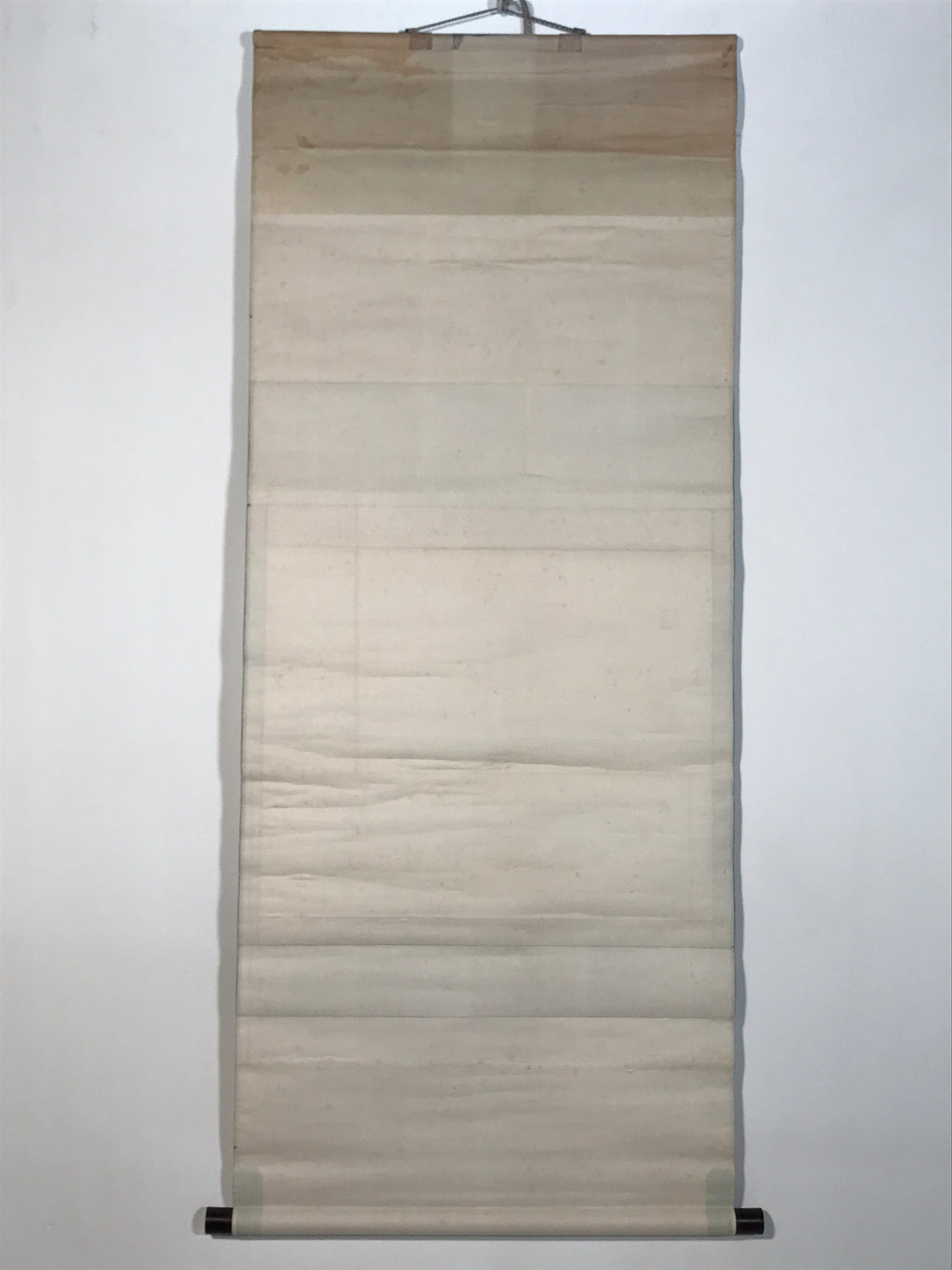 Japanese Hanging Scroll Kakejiku Vtg Bird Wagtail Plants Fern Color Green KJ245-AD - Scroll-chidorivintage.com