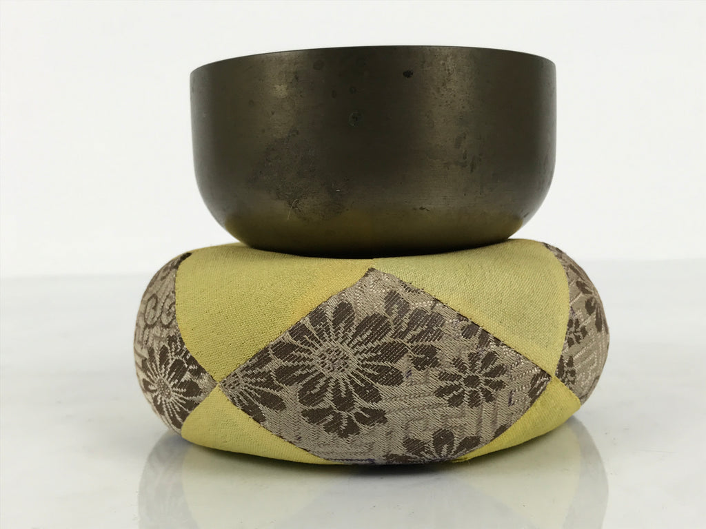 Japanese Buddhist Altar Fitting Bronze Orin Bell Vtg Singing Bowl Pillow BA982-OT - Buddhist-chidorivintage.com