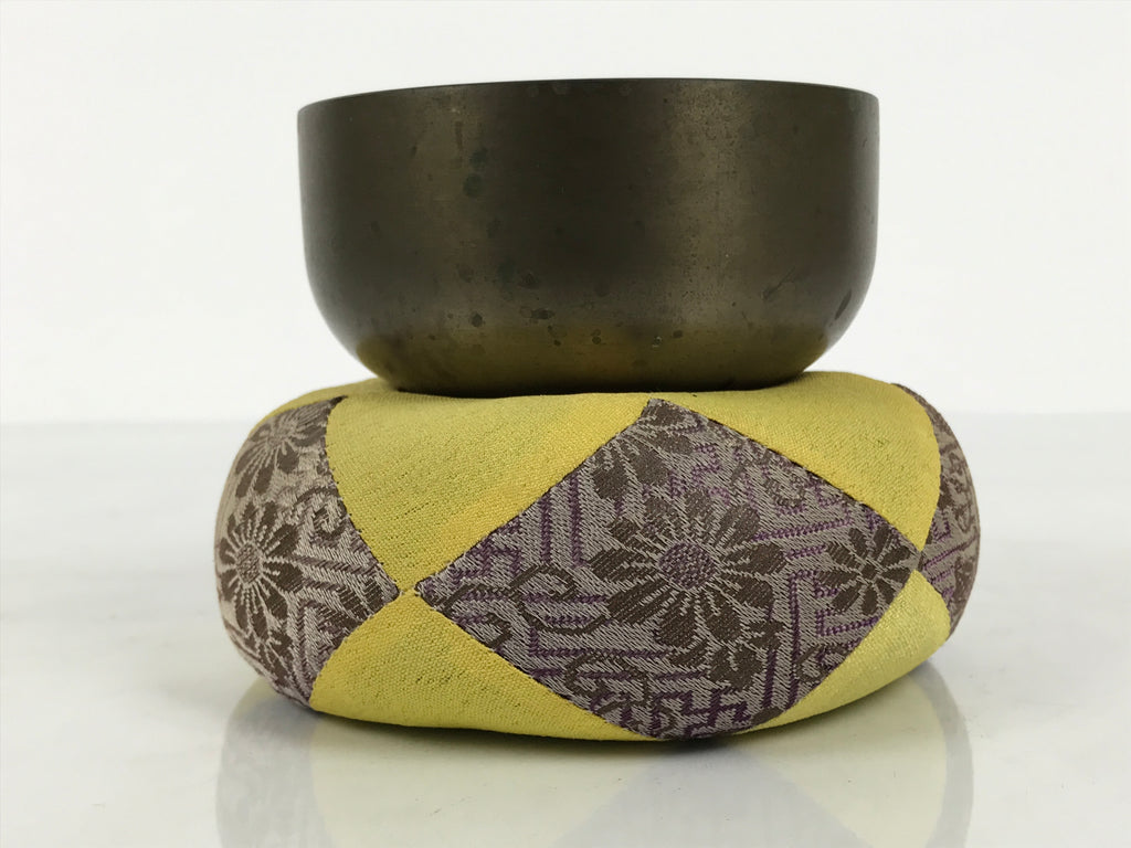 Japanese Buddhist Altar Fitting Bronze Orin Bell Vtg Singing Bowl Pillow BA982-OT - Buddhist-chidorivintage.com