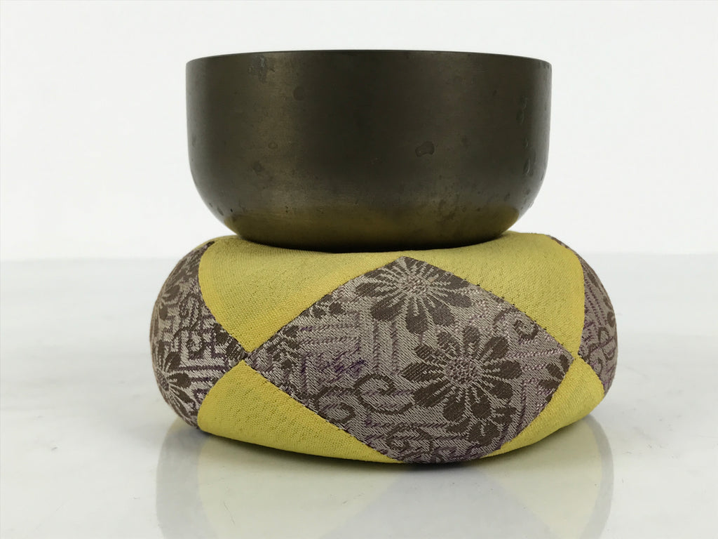 Japanese Buddhist Altar Fitting Bronze Orin Bell Vtg Singing Bowl Pillow BA982-OT - Buddhist-chidorivintage.com