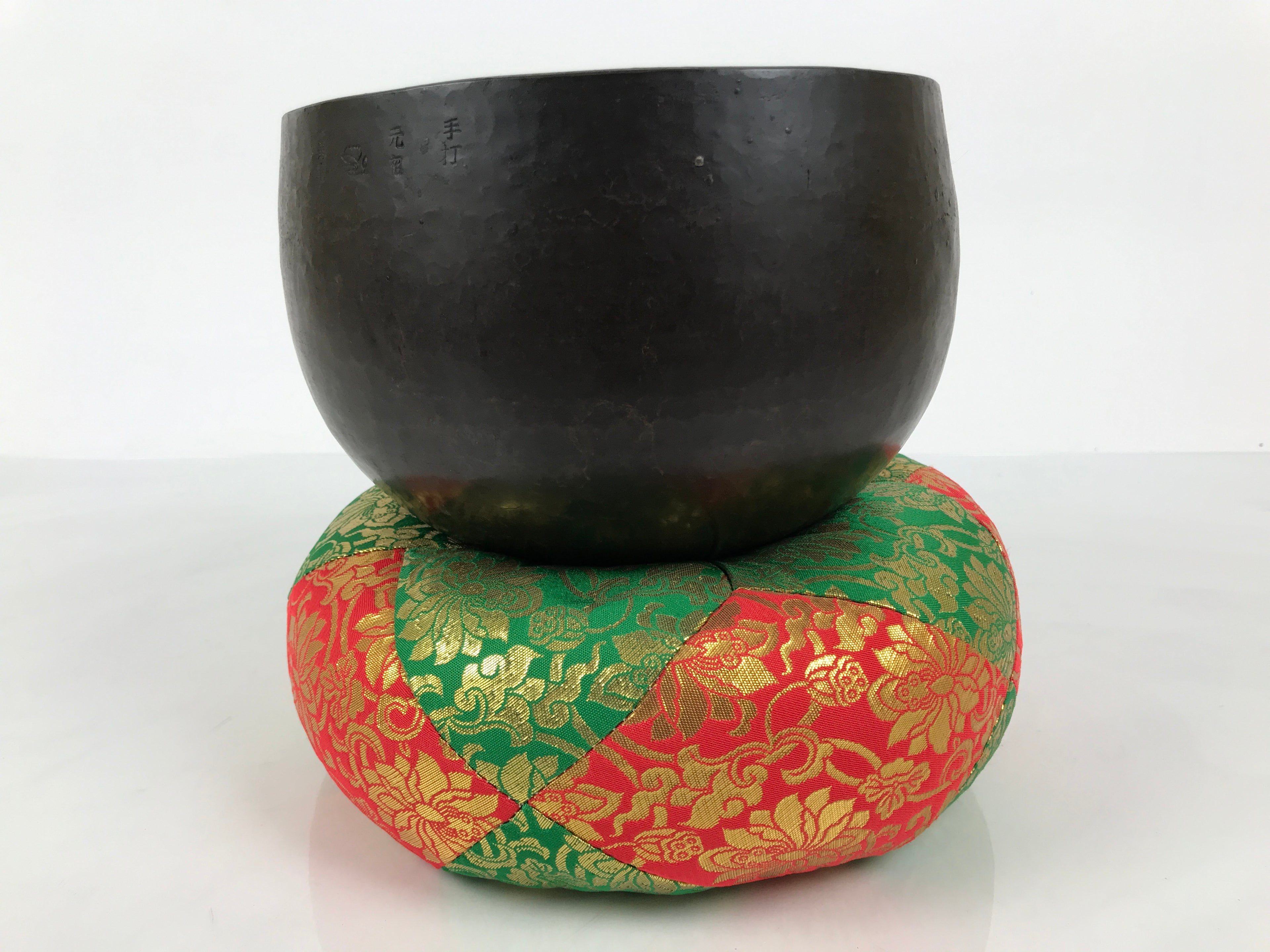 Japanese Buddhist Altar Fitting Bronze Orin Bell Vtg Singing Bowl Pillow BA983-OT - Buddhist-chidorivintage.com