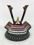 Japanese Samurai Helmet Kabuto Vtg Boys' Festival Armor Decor Gold Green ID696-AD - Doll-chidorivintage.com