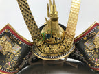 Japanese Samurai Helmet Kabuto Vtg Boys' Festival Armor Decor Gold Green ID696-AD - Doll-chidorivintage.com