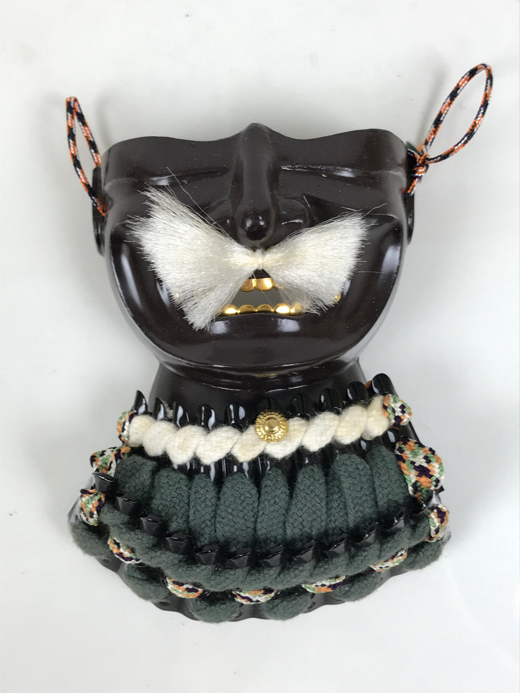 Japanese Samurai Helmet Kabuto Vtg Boys' Festival Armor Decor Gold Green ID696-AD - Doll-chidorivintage.com
