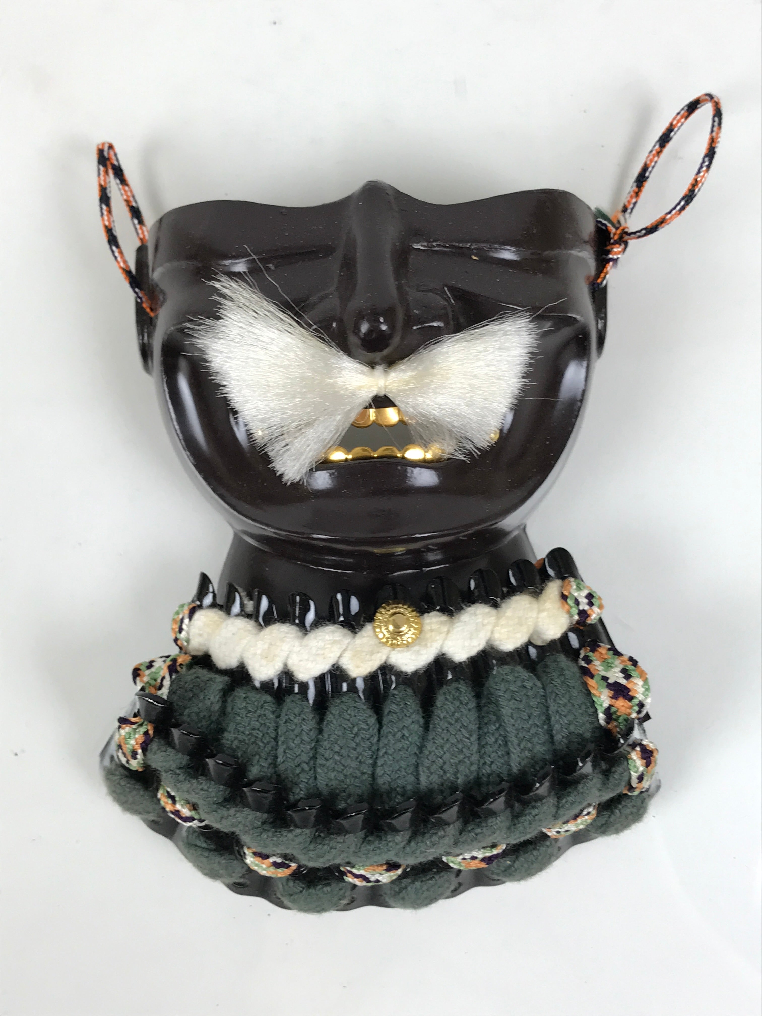 Japanese Samurai Helmet Kabuto Vtg Boys' Festival Armor Decor Gold Green ID696-AD - Doll-chidorivintage.com