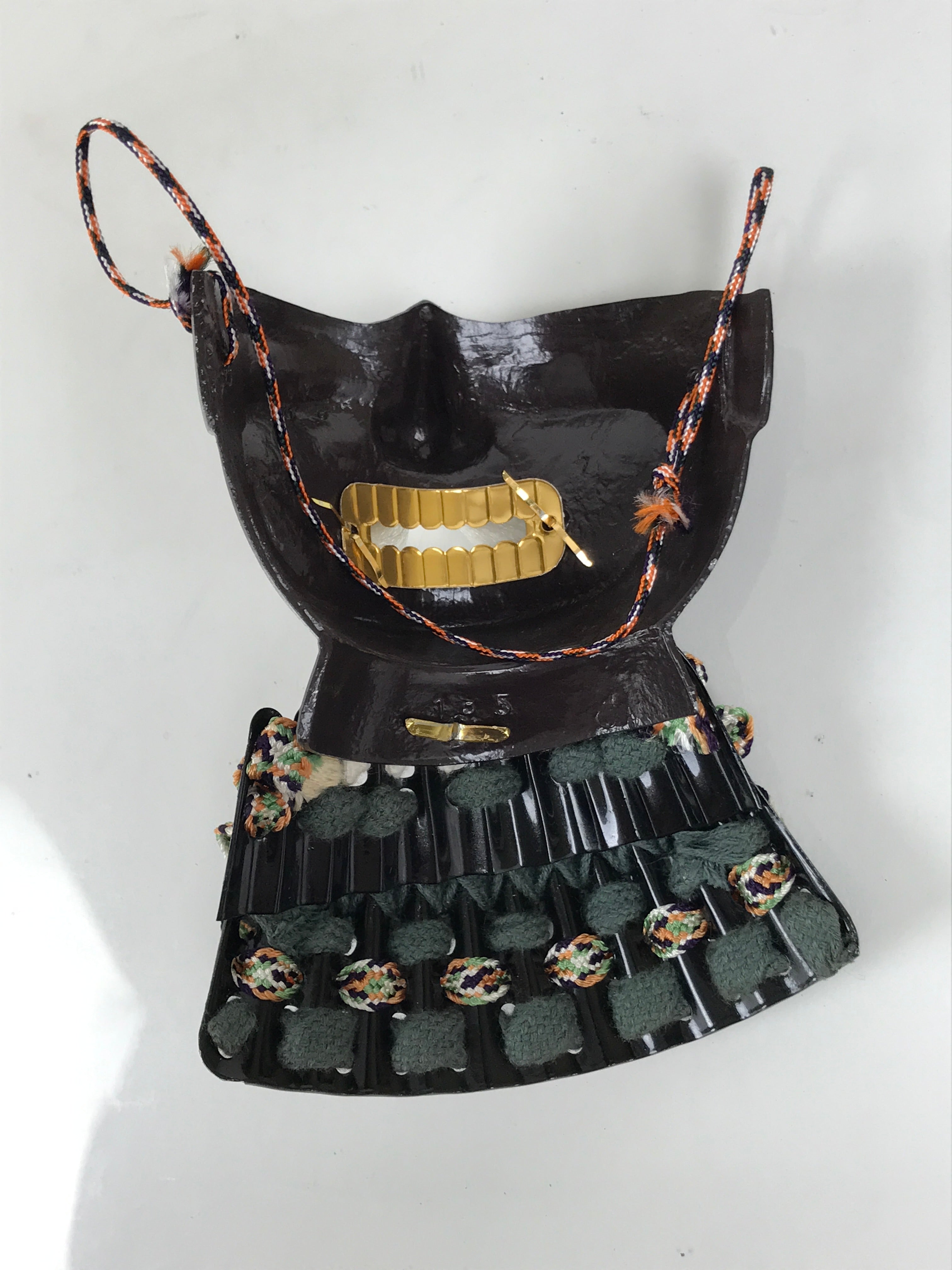 Japanese Samurai Helmet Kabuto Vtg Boys' Festival Armor Decor Gold Green ID696-AD - Doll-chidorivintage.com