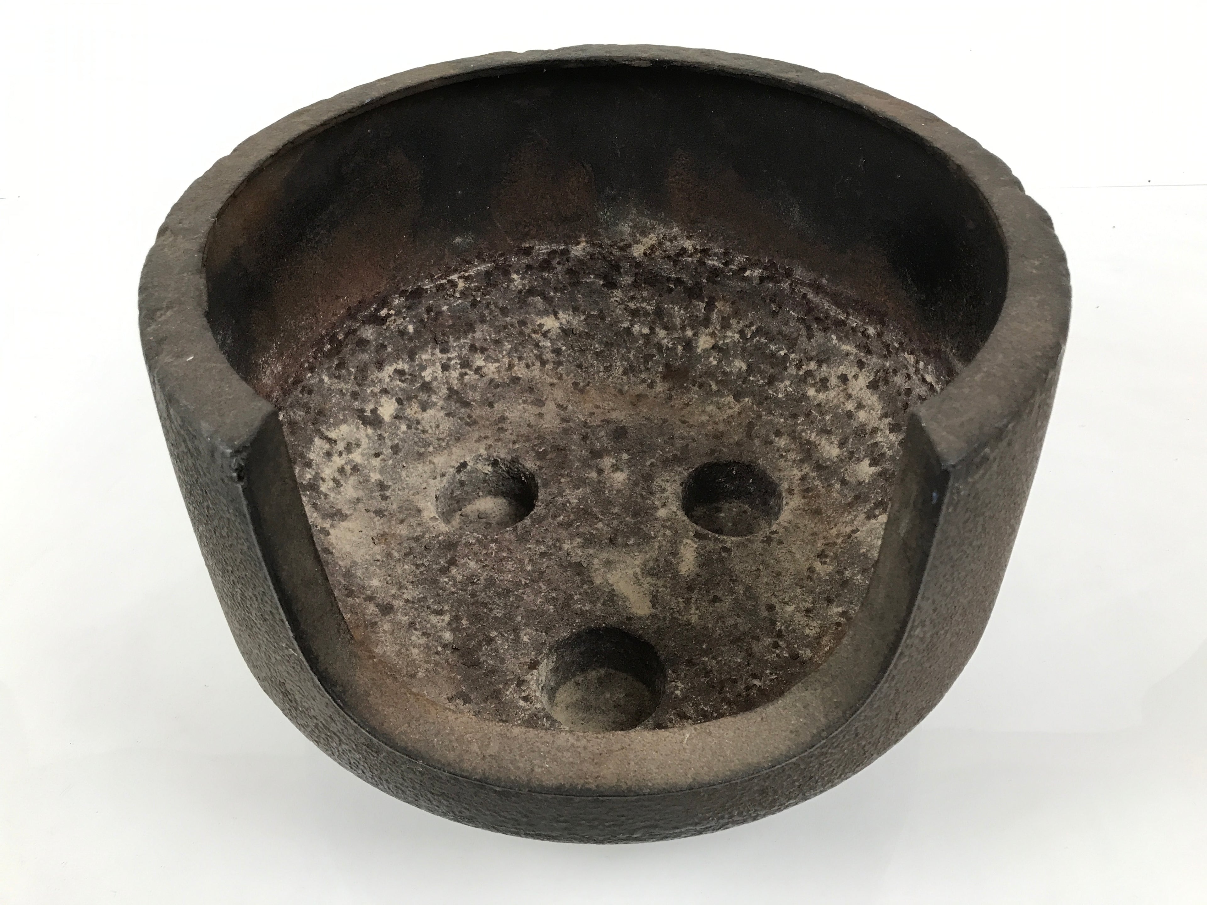 Antique Japanese Cast Iron Brazier Metal Furo Tea Ceremony Sado Water Heat C37-KT - Kettle-chidorivintage.com