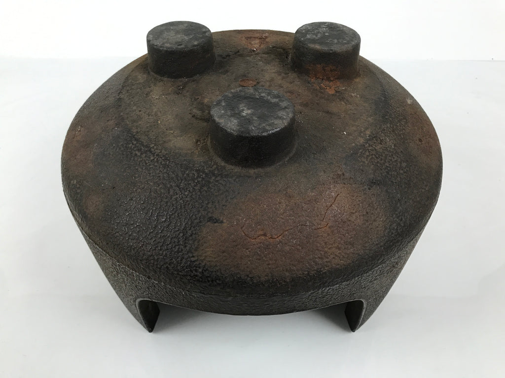 Antique Japanese Cast Iron Brazier Metal Furo Tea Ceremony Sado Water Heat C37-KT - Kettle-chidorivintage.com