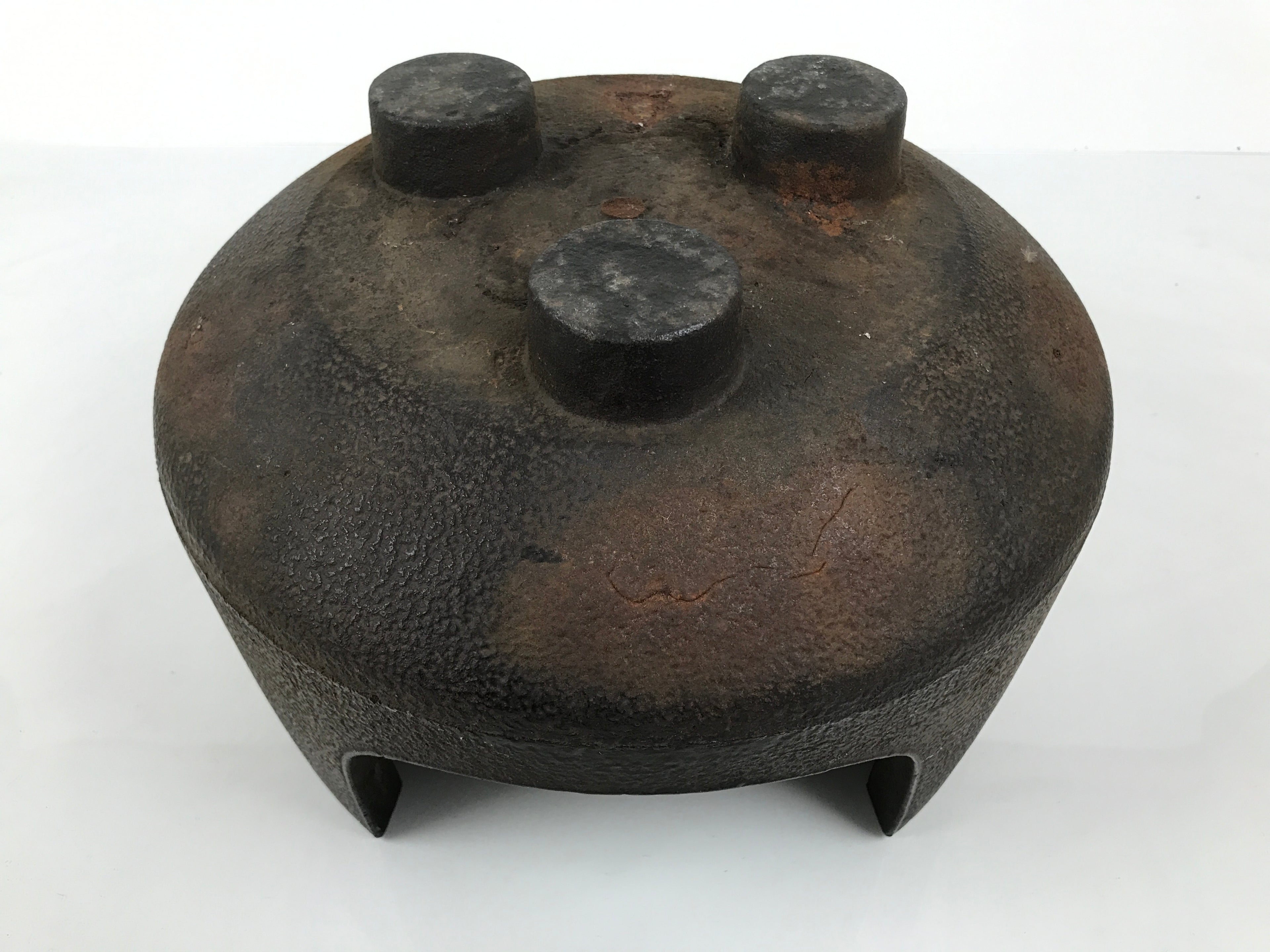 Antique Japanese Cast Iron Brazier Metal Furo Tea Ceremony Sado Water Heat C37-KT - Kettle-chidorivintage.com