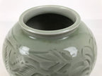 Japanese Porcelain Flower Vase Vtg Ikebana Kabin Celadon Green Floral FK249-KT - Vase-chidorivintage.com