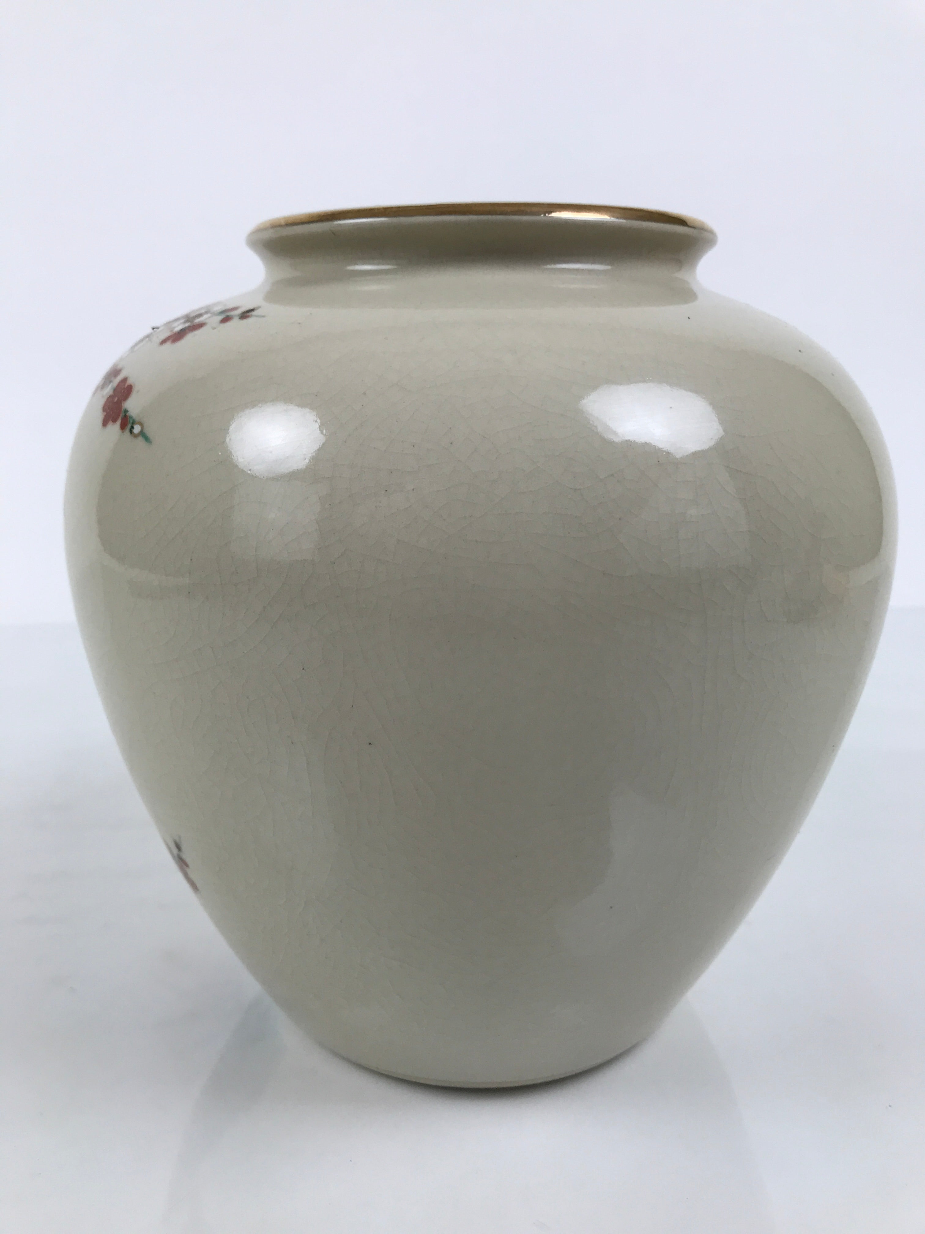 Japanese Kutani Ware Porcelain Flower Vase Ikebana Kabin Plum Blossom Gold FK254-KT - Vase-chidorivintage.com