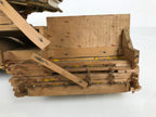 Japanese Buddhist Altar Wood Lacquer Temple Roof Butsudan Part Carved Gold BP46-OT - Buddhist-chidorivintage.com