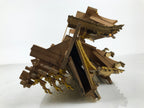 Japanese Buddhist Altar Wood Lacquer Temple Roof Butsudan Part Carved Gold BP46-OT - Buddhist-chidorivintage.com