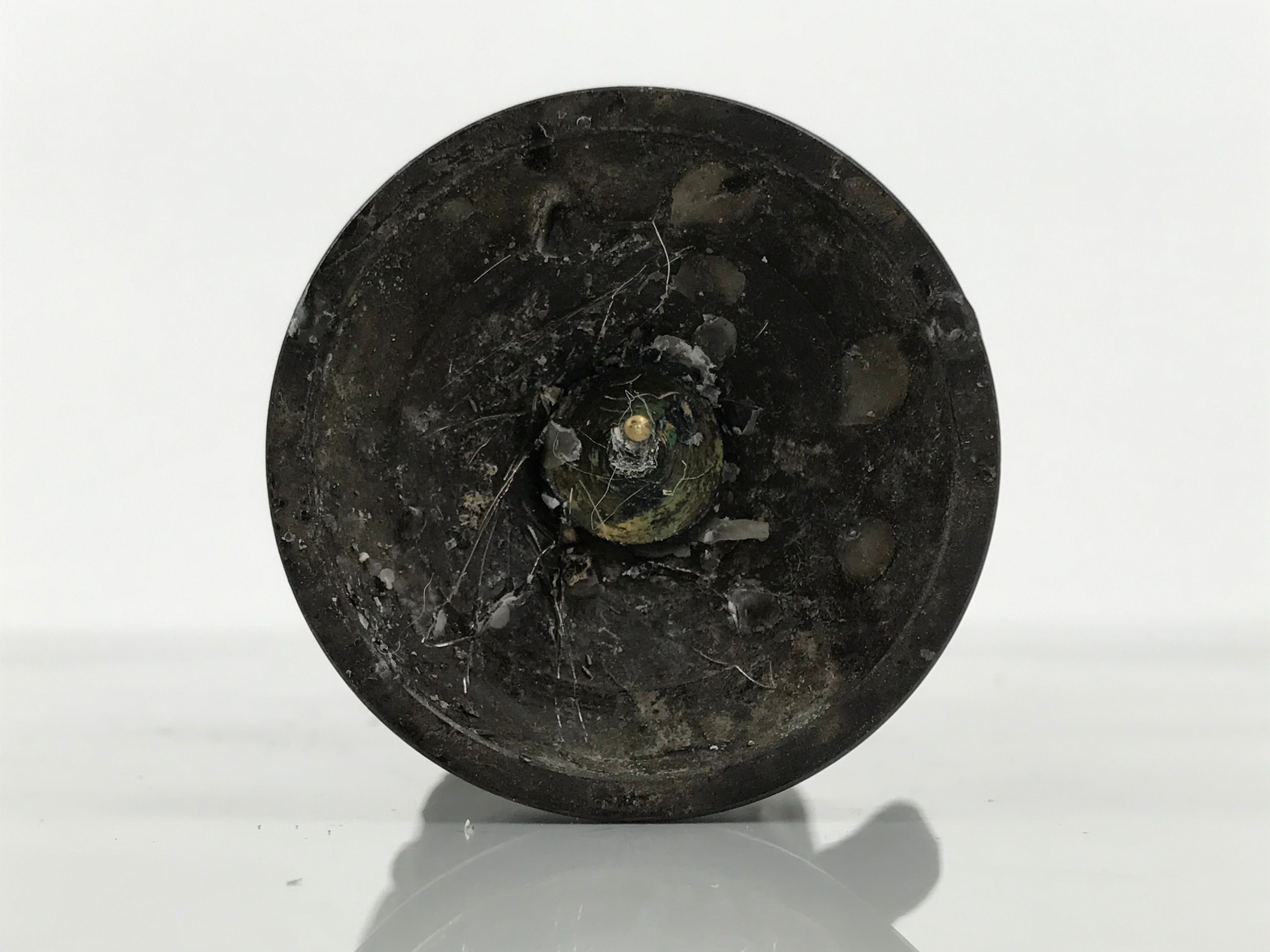 Japanese Buddhist Altar Fitting Bronze Metal Candle Stand Shokudai Brown BA989-OT - Buddhist-chidorivintage.com