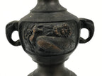 Japanese Buddhist Altar Fitting Bronze Metal Candle Stand Shokudai Brown BA989-OT - Buddhist-chidorivintage.com