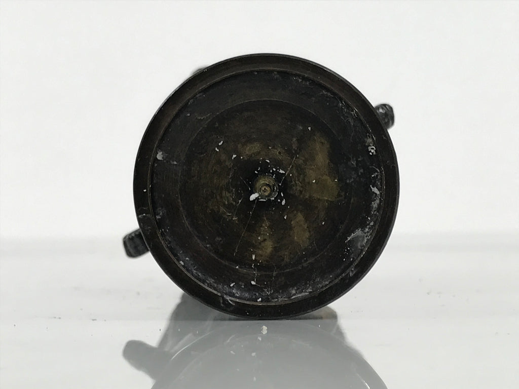Japanese Buddhist Altar Fitting Bronze Metal Candle Stand Shokudai Brown BA988-OT - Buddhist-chidorivintage.com