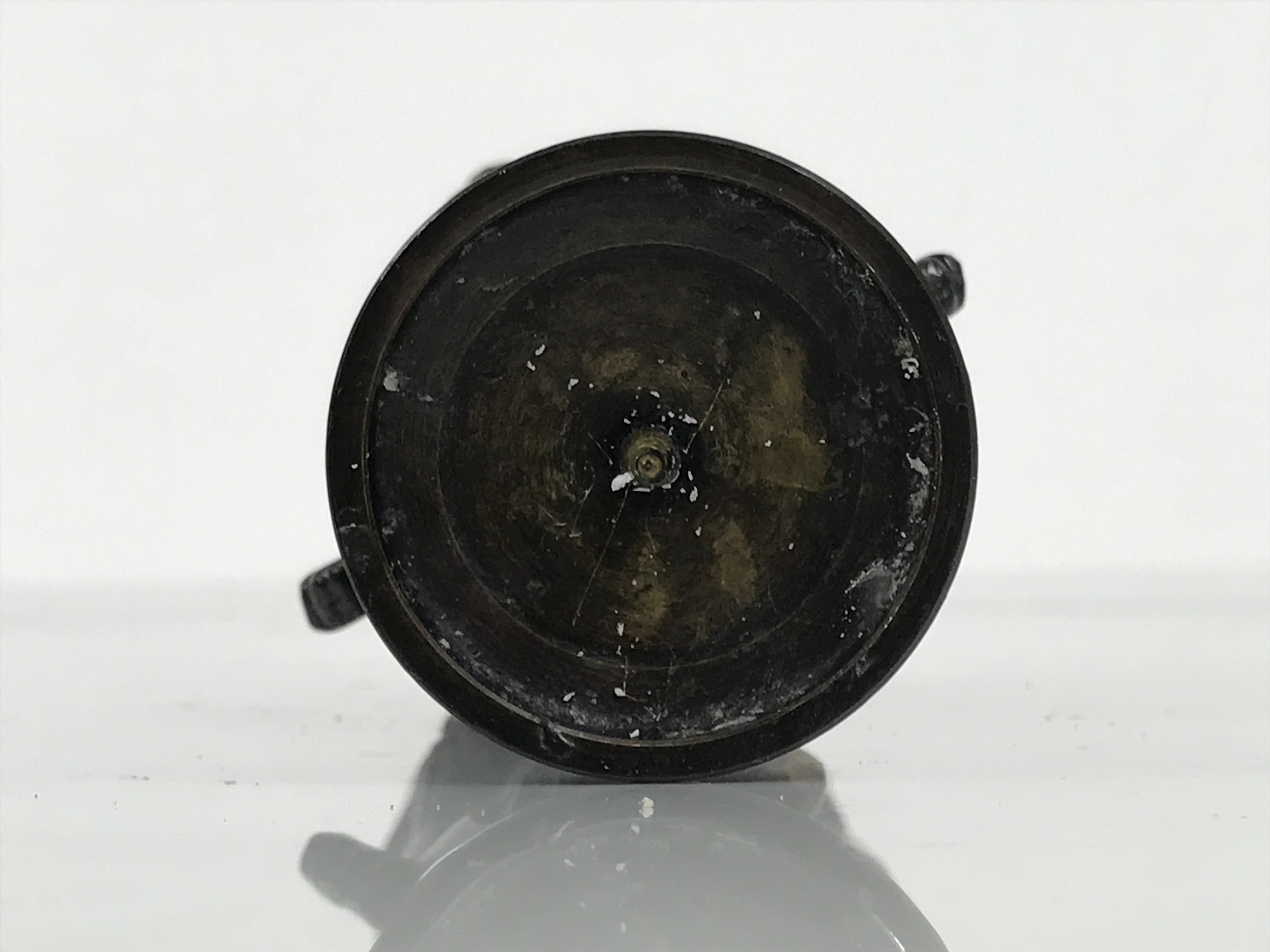 Japanese Buddhist Altar Fitting Bronze Metal Candle Stand Shokudai Brown BA988-OT - Buddhist-chidorivintage.com