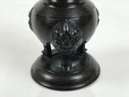 Japanese Buddhist Altar Fitting Bronze Metal Candle Stand Shokudai Brown BA988-OT - Buddhist-chidorivintage.com