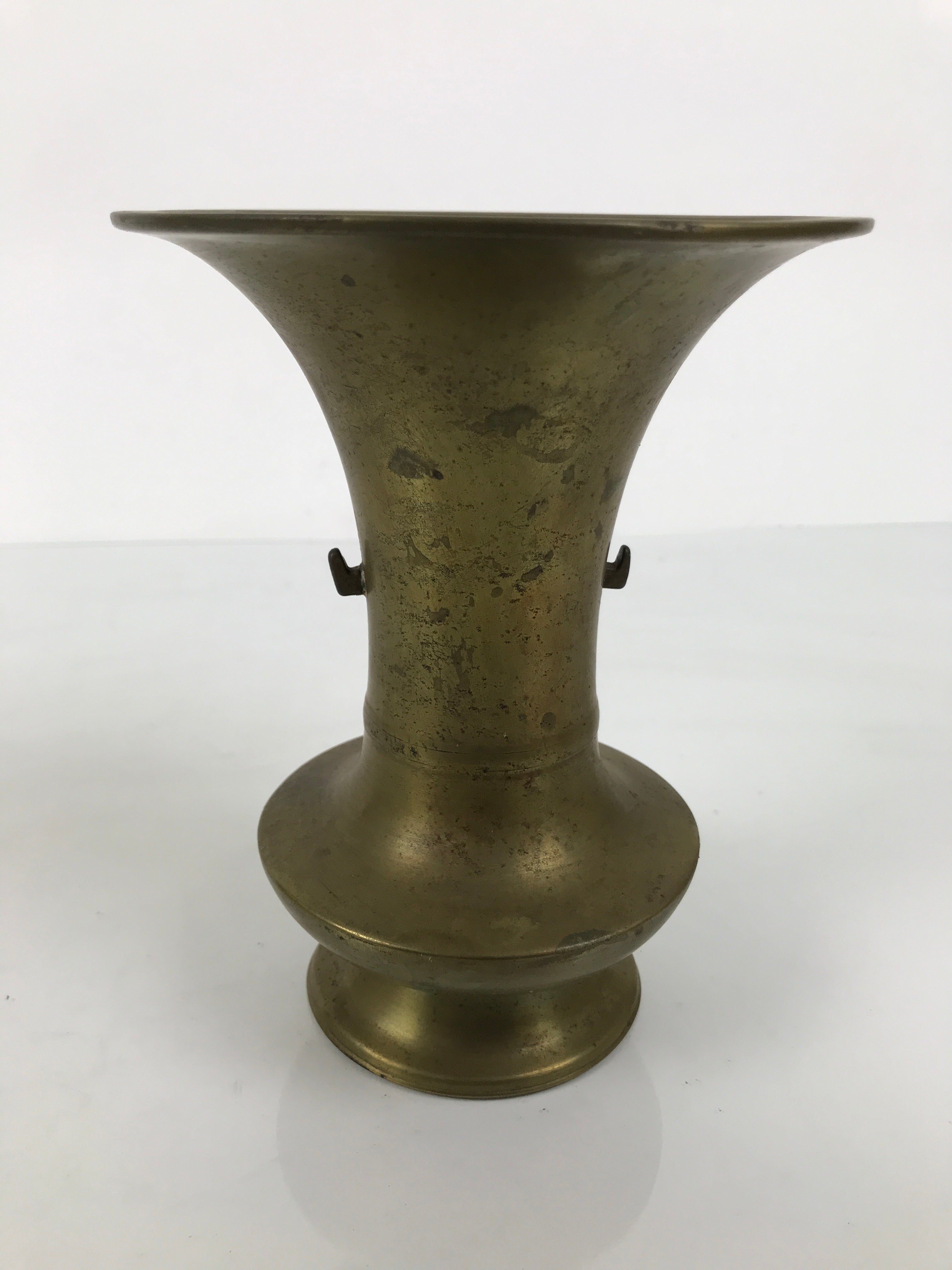 Japanese Buddhist Altar Fitting Brass Metal Flower Vase Vtg Gold Hanatate BA990-OT - Buddhist-chidorivintage.com