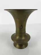 Japanese Buddhist Altar Fitting Brass Metal Flower Vase Vtg Gold Hanatate BA990-OT - Buddhist-chidorivintage.com
