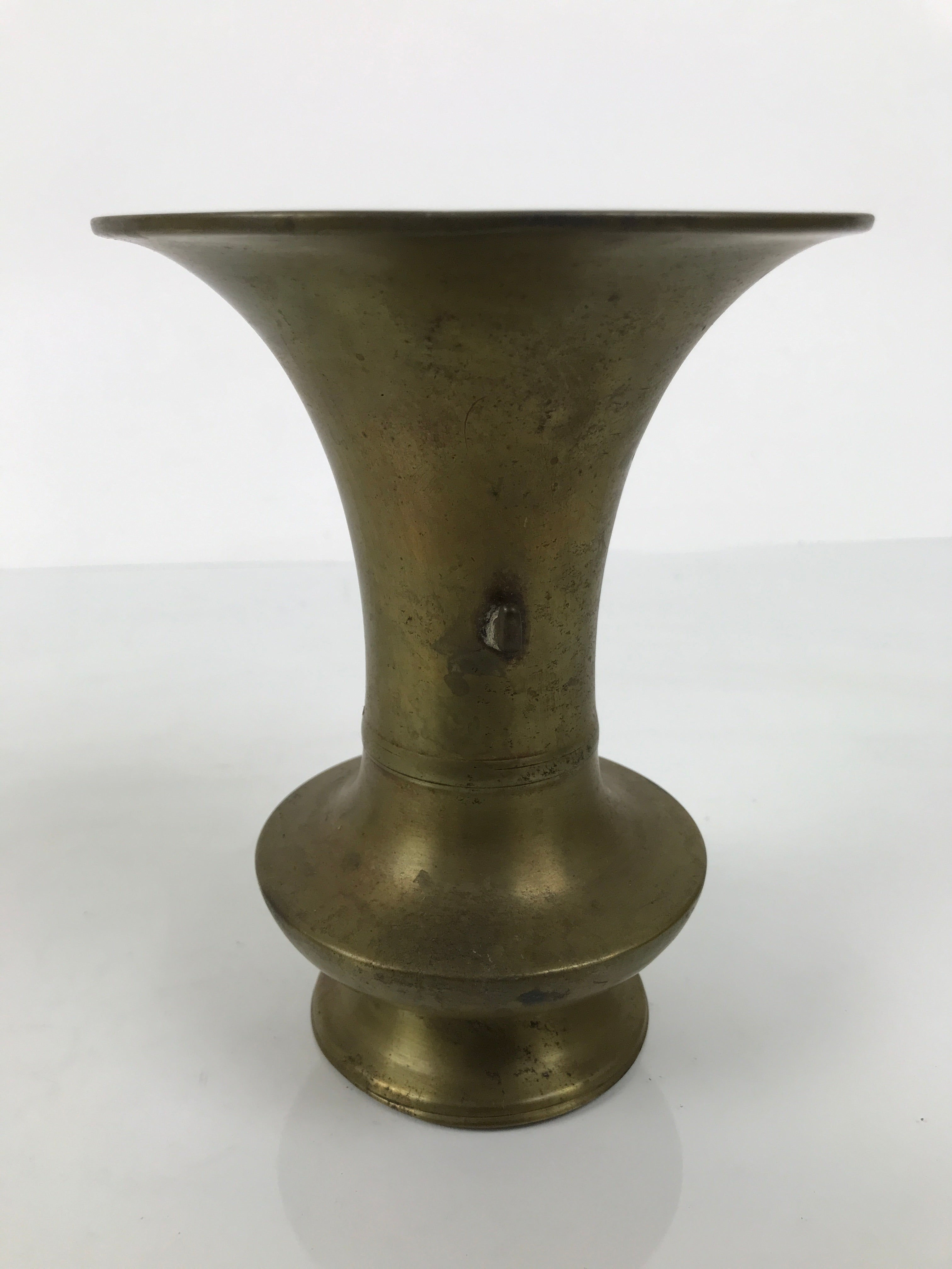 Japanese Buddhist Altar Fitting Brass Metal Flower Vase Vtg Gold Hanatate BA990-OT - Buddhist-chidorivintage.com