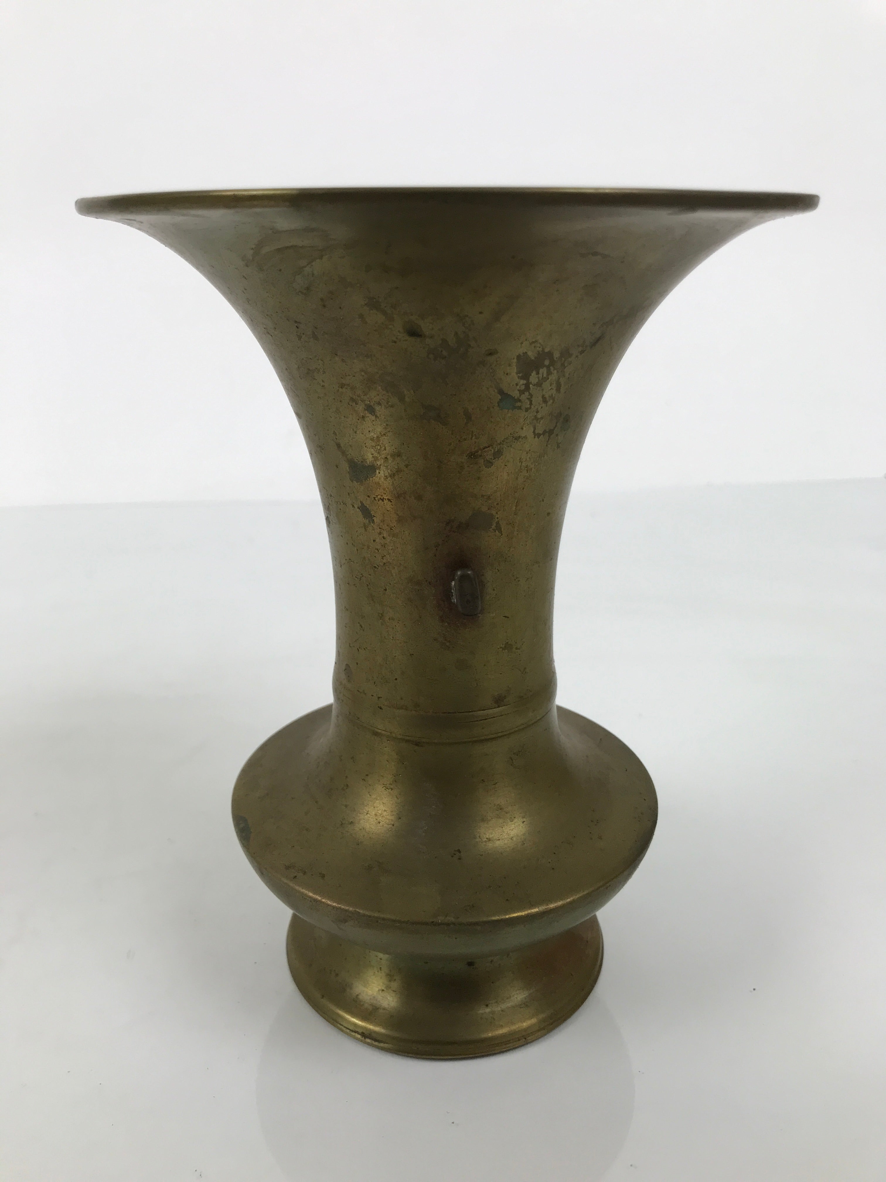 Japanese Buddhist Altar Fitting Brass Metal Flower Vase Vtg Gold Hanatate BA990-OT - Buddhist-chidorivintage.com