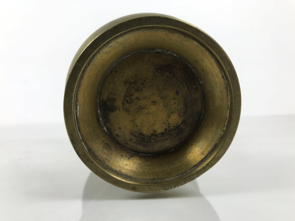 Japanese Buddhist Altar Fitting Brass Metal Flower Vase Vtg Gold Hanatate BA990-OT - Buddhist-chidorivintage.com