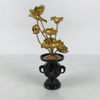 Japanese Buddhist Altar Fitting Vtg Gold Lotus Flowers Jouka Hanatate BA996-OT - Buddhist-chidorivintage.com