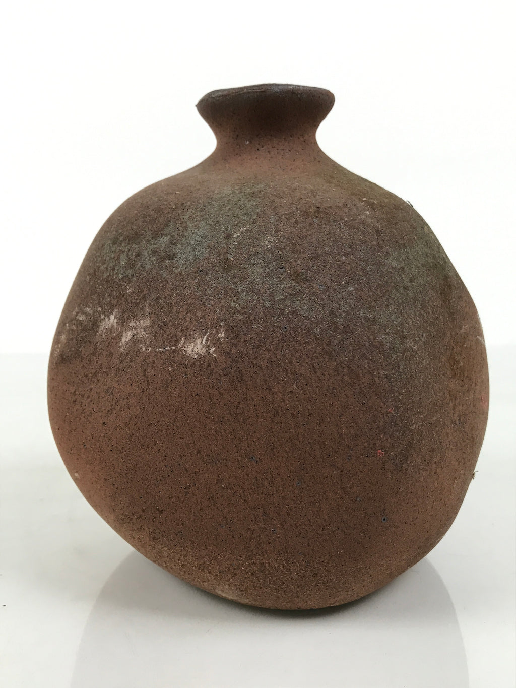 Japanese Ceramic Flower Vase Vtg Ikebana Kabin Globular Handmade Brown FK255-KT - Vase-chidorivintage.com