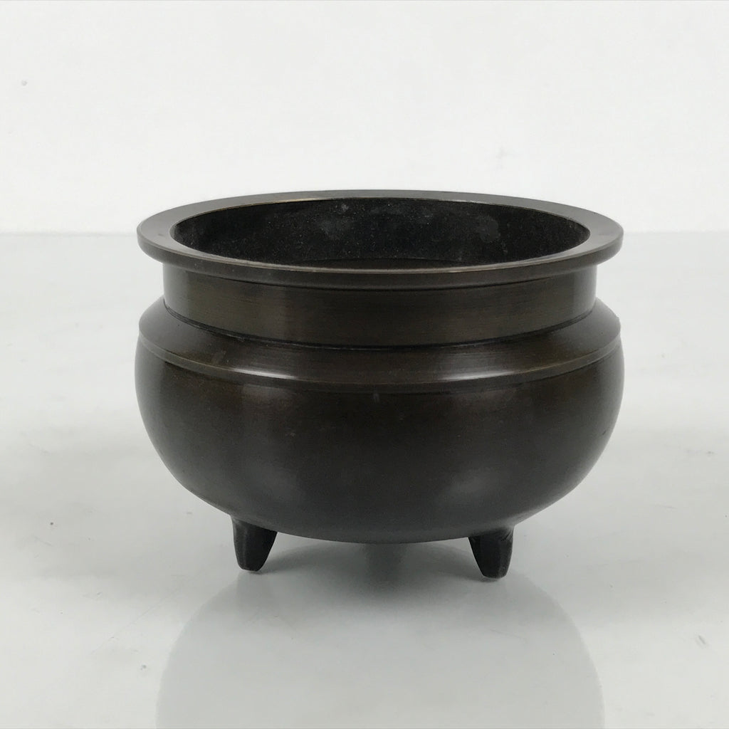 Japanese Buddhist Altar Fitting Bronze Incense Burner Pot Vtg Koro Brown BA995-OT - Buddhist-chidorivintage.com