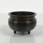 Japanese Buddhist Altar Fitting Bronze Incense Burner Pot Vtg Koro Brown BA995-OT - Buddhist-chidorivintage.com
