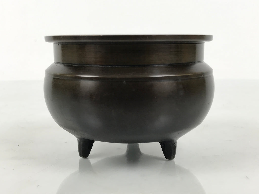 Japanese Buddhist Altar Fitting Bronze Incense Burner Pot Vtg Koro Brown BA995-OT - Buddhist-chidorivintage.com