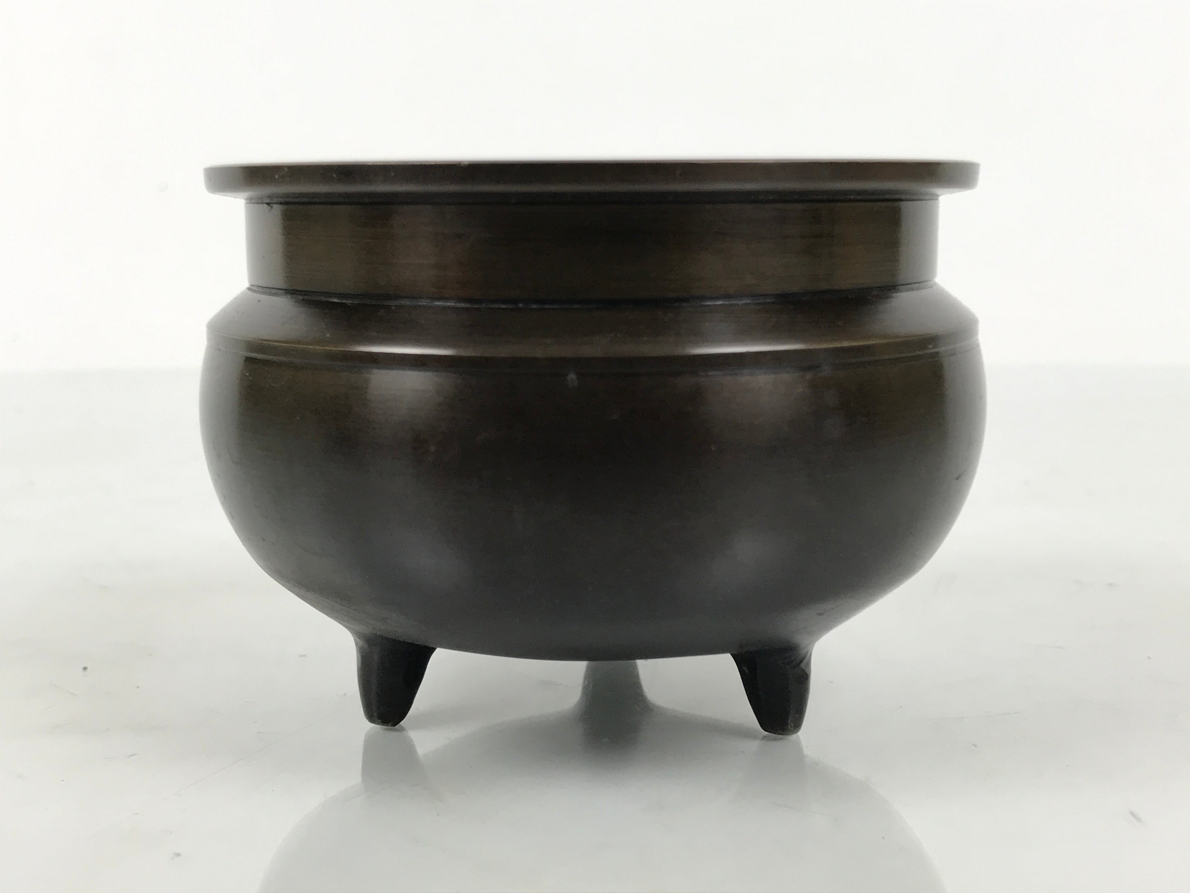 Japanese Buddhist Altar Fitting Bronze Incense Burner Pot Vtg Koro Brown BA995-OT - Buddhist-chidorivintage.com