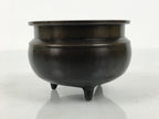 Japanese Buddhist Altar Fitting Bronze Incense Burner Pot Vtg Koro Brown BA995-OT - Buddhist-chidorivintage.com