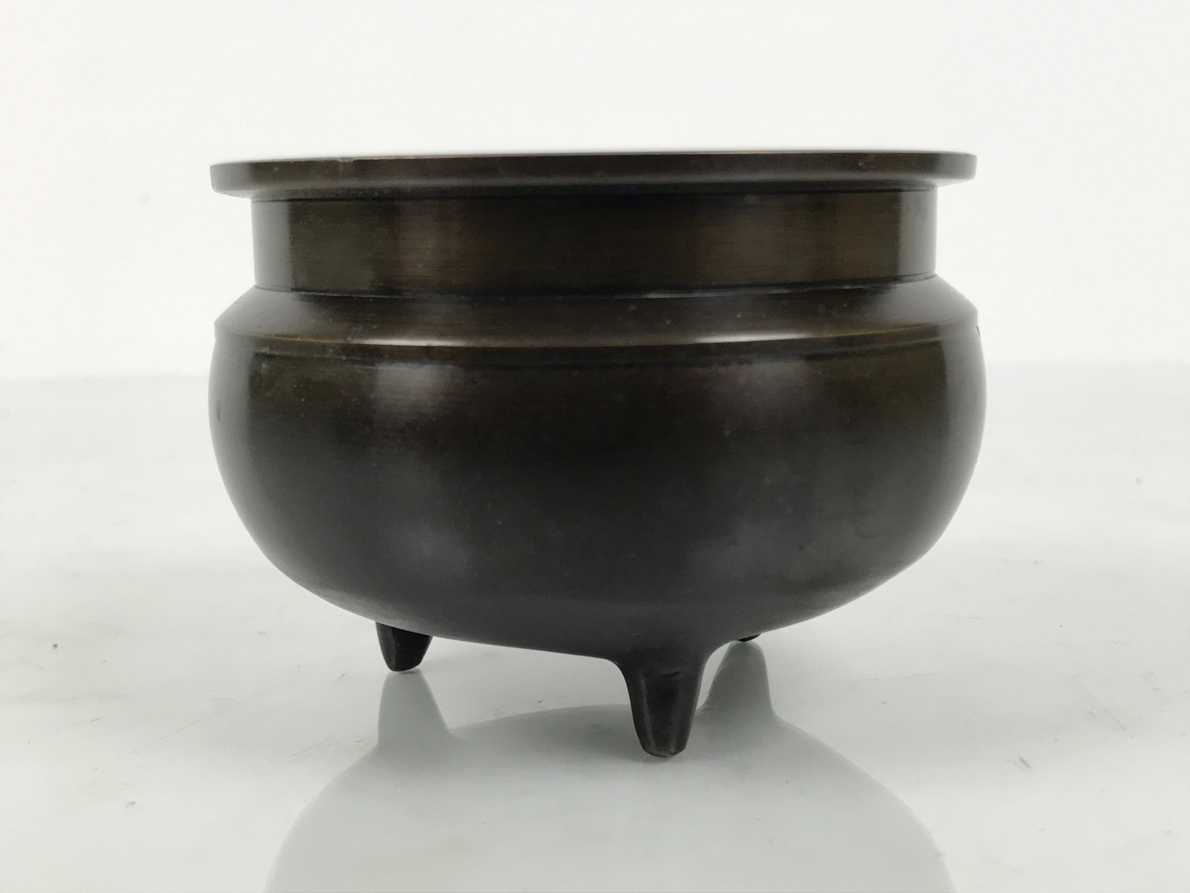 Japanese Buddhist Altar Fitting Bronze Incense Burner Pot Vtg Koro Brown BA995-OT - Buddhist-chidorivintage.com