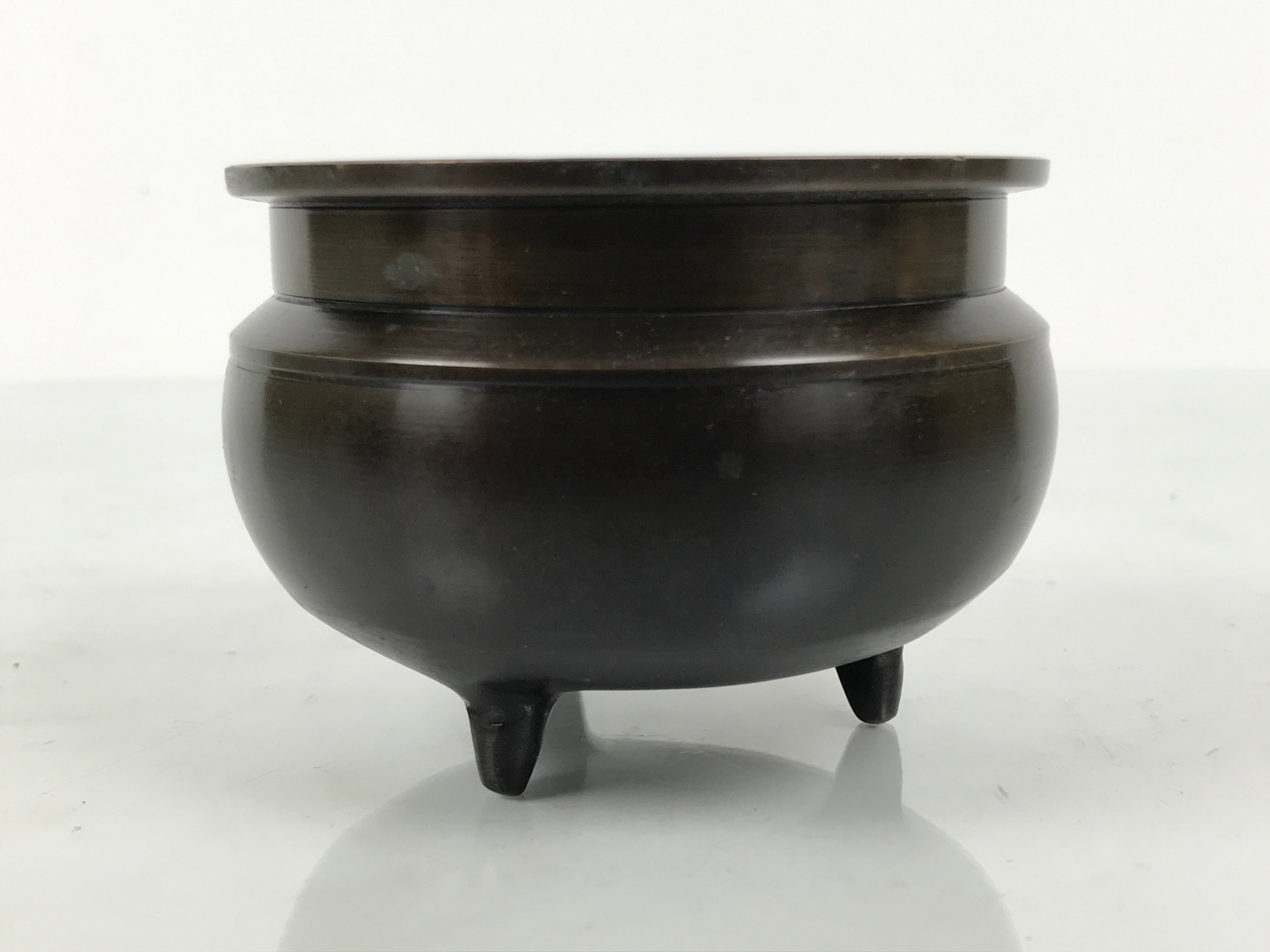 Japanese Buddhist Altar Fitting Bronze Incense Burner Pot Vtg Koro Brown BA995-OT - Buddhist-chidorivintage.com